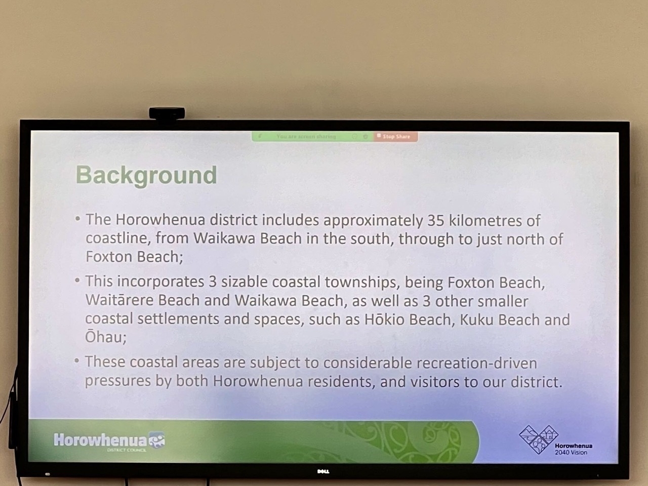 Beach bylaw background slide.